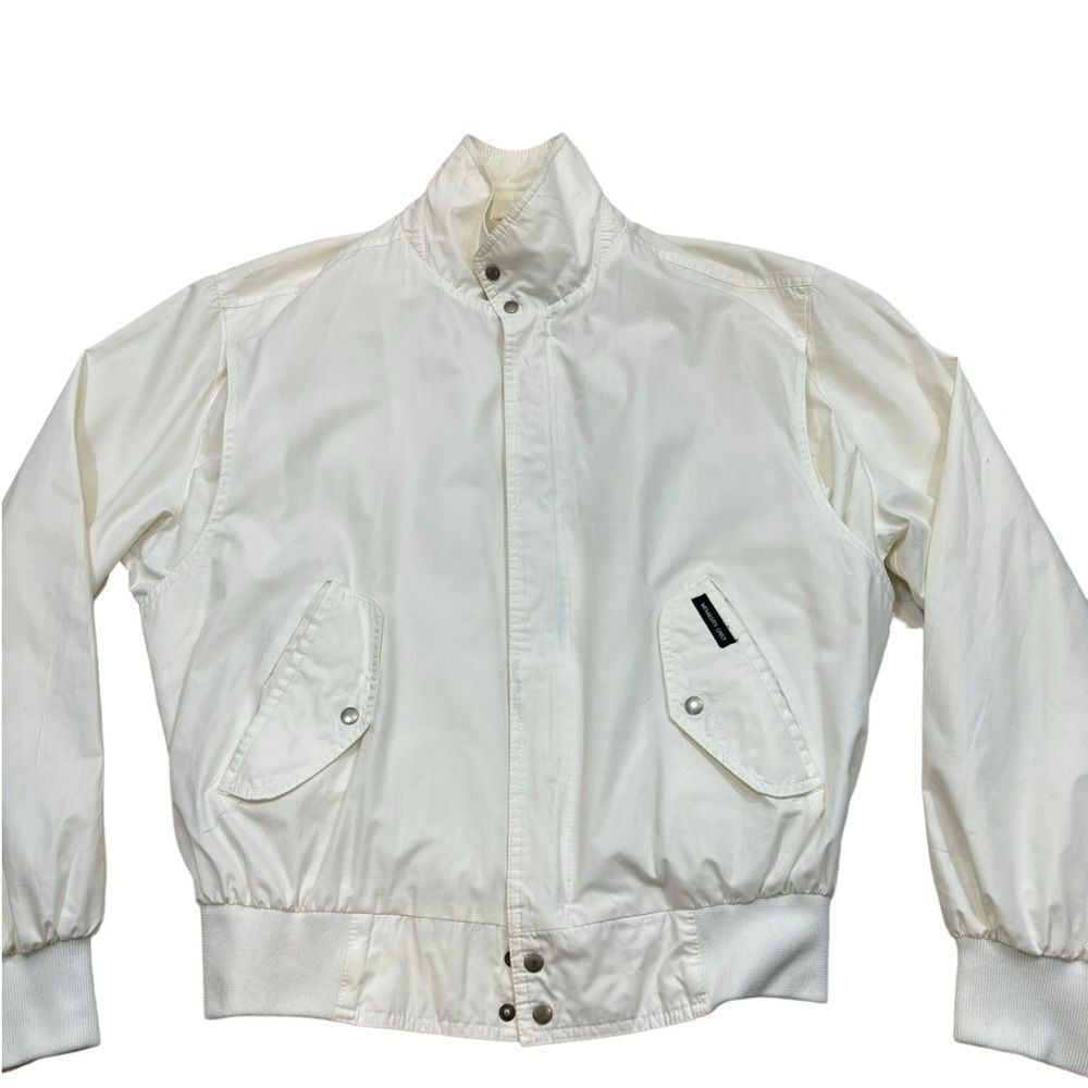 Men’s Vintage 80’s Members Only White‎ Bomber Jacket Size 42